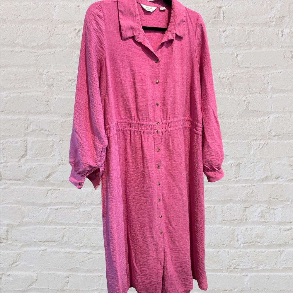 Seraphine Long Sleeve Pink Maternity Dress - Picture 3 of 4